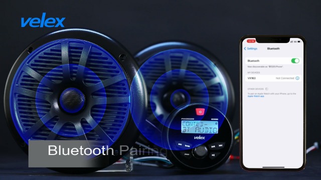 Amazon.com: Velex Marine Stereo Speaker Package Bluetooth, MP3 USB